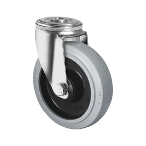 Elastik-Reifen auf PA-Felge, Rad-Ø x Breite 100 x 35 mm, Rückenloch, Lenkrolle kaiserkraft