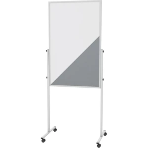 MAUL Painel de conferência solid , quadro branco/feltro cinzento, AxL do quadro 1200 x 750 mm, Painel de conferência solid, quadro branco/feltro