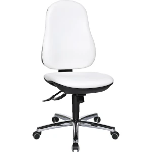 Topstar Cadeira giratória SUPPORT SY , forro em pele sintética, branco, Cadeira giratória SUPPORT SY, forro em pele sintética, branco. Encosto alto.