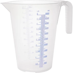 PRESSOL Copo medidor, transparente , 5 l, embalagem de 6 unid., PP, com escala, a partir de 5 UE, Copo medidor, transparente, 5 l, embalagem de 6