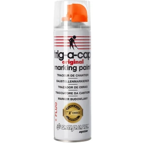 Ampere Spray de marcação para estaleiro , volume 500 ml, à base de solventes, embalagem de 12 latas, laranja fluorescente, Spray de marcação para