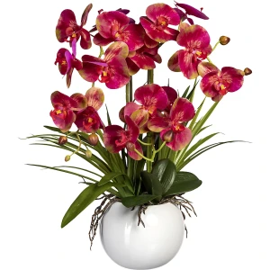 kaiserkraft Orquídea em vaso cerâmico, altura 580 mm, rosa, Orquídea em vaso cerâmico, altura 580 mm, rosa. Ideal para decorar os seus espaços
