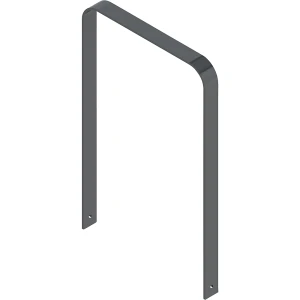 Schake Fahrradanlehnbügel, feuerverzinkt, eisenglimmer, gebogene Ausführung, BxT 750 x 80 mm
