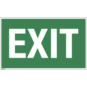 kaiserkraft Sinal complementar combinado com texto para sinais de emergência, EXIT, embalagem de 10 unid., plástico, fotoluminescente, LxAxP 250 x 150