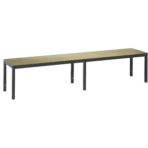 C+P Umkleidebank COMFORT, Sitzfläche aus HPL, Länge 1960 mm, Dekor Eiche