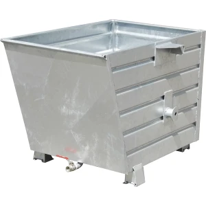 eurokraft pro Späne-Stapelkipper BSL mit Lochblechboden, Volumen 0,9 m³, feuerverzinkt