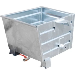 eurokraft pro Späne-Stapelkipper BSS mit Siebblecheinsatz, Volumen 0,3 m³, feuerverzinkt