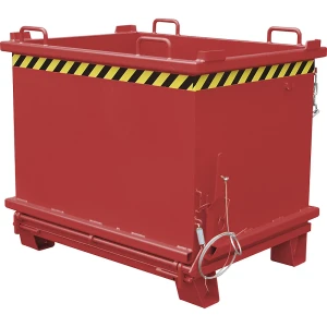 eurokraft pro Klappbodenbehälter SB, Volumen 1 m³, Traglast 2000 kg, feuerrot