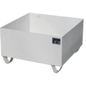 eurokraft pro Edelstahl-Auffangwanne, für 200-l-Fässer, 1 Fass, LxBxH 800 x 800 x 465 mm, ab 3 Stk