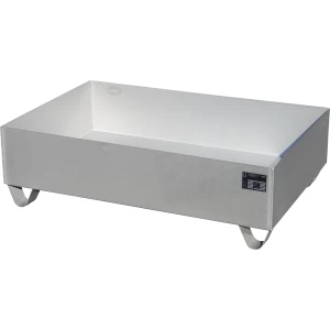 eurokraft pro Edelstahl-Auffangwanne, für 200-l-Fässer, 2 Fässer, LxBxH 1200 x 800 x 360 mm