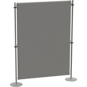 eurokraft pro Akustik-Trennwand, Textil, Grundelement, BxT 1200 x 280 mm, grau