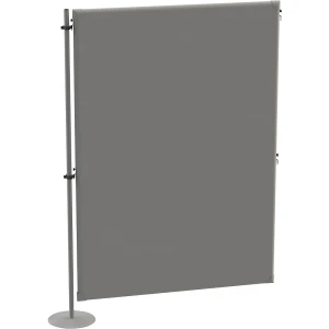 eurokraft pro Akustik-Trennwand, Textil, Anbauelement, BxT 1200 x 280 mm, grau