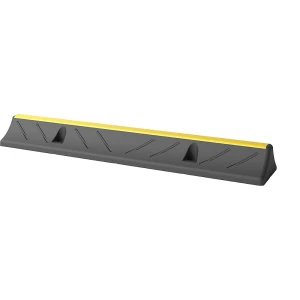 Boplan Radstopp, witterungsbeständig, gelb / schwarz, LxBxH 1000 x 200 x 110 mm