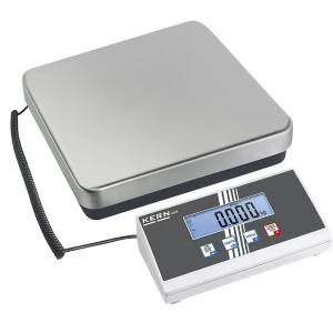KERN Paketwaage, robuste Wiegefläche, Wägebereich bis 15 kg, Ablesbarkeit 5 g, Wägeplatte 305 x 315 mm