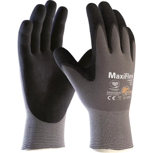 ATG Nylon-Strickhandschuhe MaxiFlex® Ultimate™, schwarz / grau, VE 12 Paar, Größe 10