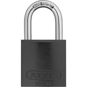 ABUS Vorhängeschloss, Aluminium, 72/40, VE 6 Stk, schwarz