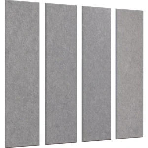eurokraft basic Akustik-Wandplatte, HxB 1200 x 300 mm, VE 4 Stk, hellgrau