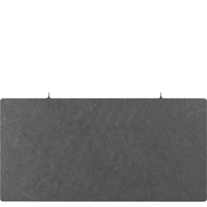 eurokraft basic Akustik-Deckenplatte, PET-Filz, HxB 600 x 1200 mm, rechteckige Form, dunkelgrau, ab 10 Stk