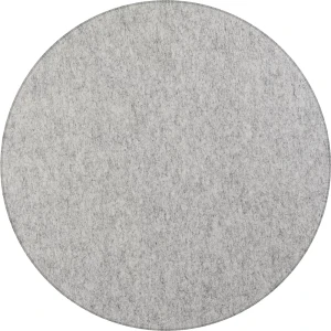 eurokraft basic Akustik-Deckenplatte, PET-Filz, Ø 1200 mm, runde Form, hellgrau, ab 5 Stk