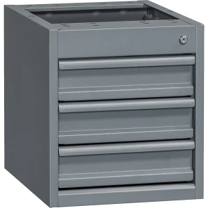 Schubladenblock, für höhenverstellbaren Arbeitstisch, Schubladenhöhen 3 x 100 mm, Korpushöhe 435 mm kaiserkraft
