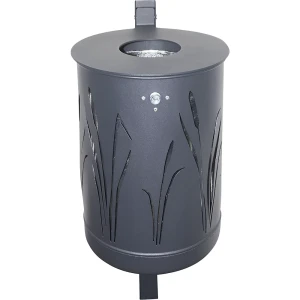 kaiserkraft Recipiente do lixo para exterior 50 l, para encastrar em betão, preto acinzentado estruturado, Recipiente do lixo para exterior 50 l, para