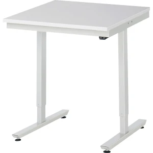 RAU Arbeitstisch, elektrisch höhenverstellbar - Tragkraft 150 kg, Melaminharzbeschichtet Platte, Höhe 720 - 1120 mm, BxT 750 x 800 mm