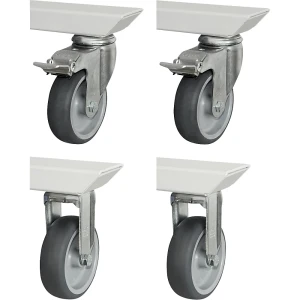 RAU Conjunto de rodas para adlatus 150 , 2 rodas orientáveis com imobilizadores + 2 rodas fixas, CxL 30 x 100 mm, Conjunto de rodas para adlatus 150,