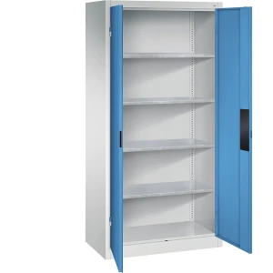 C+P Werkstatt-Schwerlastschrank, Breite 930 mm, Tiefe 500 mm, Tür lichtblau