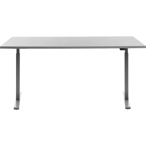 Topstar Schreibtisch, elektrisch höhenverstellbar, gerade, BxT 1600 x 800 mm, lichtgrau/grau