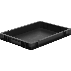 kaiserkraft Caixa empilhável ESD, em polipropileno, CxLxA 400 x 300 x 50 mm, embalagem de 4 unid., Caixa empilhável ESD, em polipropileno, CxLxA 400 x