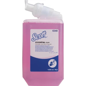 Kimberly-Clark Sabonete em espuma ScottÂ® ESSENTIALâ„¢ , capacidade 1 l, embalagem de 6 unid. creme de lavagem para mÃ£os rosa, perfumado, Sabonete em