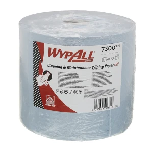 Kimberly-Clark Panos de limpeza WypAll®, rolo grande 7300 , 500 panos em 380 x 235 mm, 2 folhas, azul, Panos de limpeza WypAll®, rolo grande 7300, 500