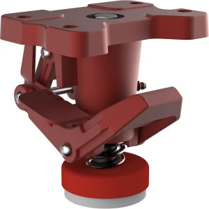 kaiserkraft Pé imobilizador, dimensões da placa 152 x 115 mm, altura acionada 207 mm, Pé imobilizador, dimensões da placa 152 x 115 mm, altura