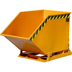eurokraft pro Contentor basculante para aparas , volume 400 litros, amarelo alaranjado, Contentor basculante para aparas, volume 400 litros, amarelo
