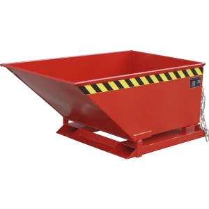 eurokraft pro Späne-Kippmulde, niedrige Bauform, Volumen 400 Liter, feuerrot