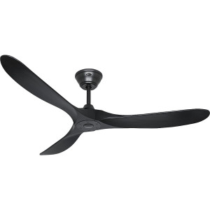 Deckenventilator ECO GENUINO, Rotorblatt-Ø 1520 mm, mattschwarz / mattschwarz kaiserkraft