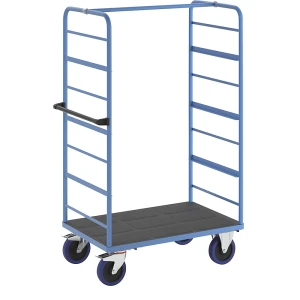 eurokraft pro Etagenwagen, 2 Seitenwände, Ladeflächen-LxB 975 x 700 mm, 1 Etage, Vollelastik