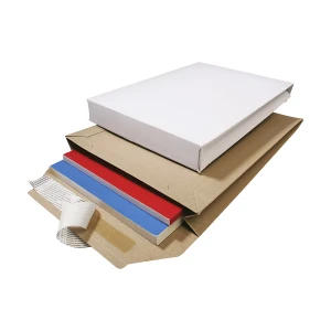 ratioform Faltentasche aus Vollpappe, höhenvariabel, LxB 353 x 250 mm, weiß, VE 100 Stk, ab 5 VE