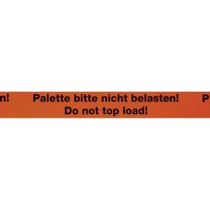 ratioform PVC-Warnklebeband, Aufdruck Palette bitte nicht belasten!, Bandbreite 50 mm, VE 3 Stk, ab 2 VE