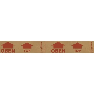 ratioform terra Papier-Warnband, Aufdruck OBEN/TOP, VE 6 Stk, braun/rot, ab 10 VE
