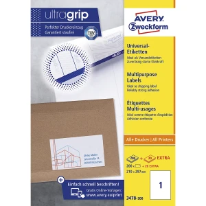 Universaletiketten permanent, weiß, LxB 210 x 297 mm, 200 Bögen, ab 5 VE kaiserkraft