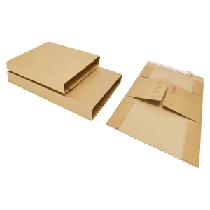 ratioform flow Buchverpackung Variofix, Selbstklebeverschluss, braun, LxB 455 x 320 mm, Füllhöhe 0 - 80 mm, ab 10 Stk