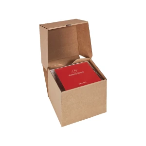 ratioform CD-Box, mit Deckel, VE 25 Stk, LxBxH 145 x 130 x 110 mm, für 10 CDs, ab 20 VE