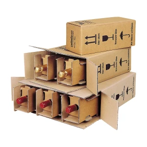 ratioform Flaschenkarton Post/DHL/UPS, für 0,75 l bis 1 l-Flaschen, VE 20 Stk, Innenmaße 325 x 228 x 367 mm, für 6 Flaschen, ab 10 VE