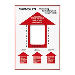 Tiltwatch® XTR Warnetiketten, unempfindlich gegen Feuchtigkeit, VE 25 Stk, 150 x 225 mm, ab 10 VE kaiserkraft