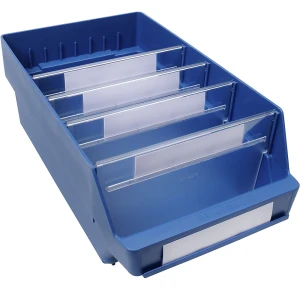 STEMO Caixa para estante em polipropileno muito resistente , azul, CxLxA 400 x 240 x 150 mm, UE 10 unid., Caixa para estante em polipropileno muito