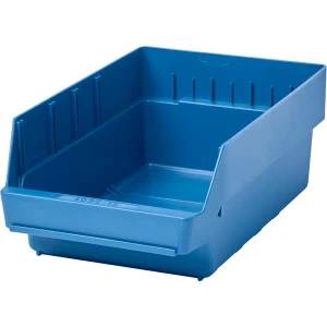 STEMO Caixa para estante em polipropileno muito resistente , azul, CxLxA 400 x 240 x 150 mm, UE 10 unid., Caixa para estante em polipropileno muito