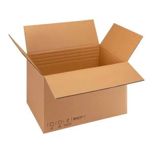 ratioform terra Wellpapp-Faltkarton, CO₂-neutral, höhenverstellbar, LxBxH 600 x 400 x 350 mm, 2-wellig, ab 80 Stk