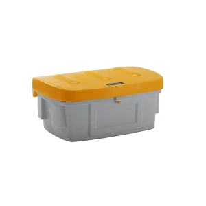 eurokraft pro Universal- und Streugutbehälter, ohne Entnahmeöffnung, 100 l, Deckel orange