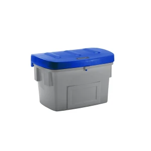 eurokraft pro Universal- und Streugutbehälter, ohne Entnahmeöffnung, 200 l, Deckel blau